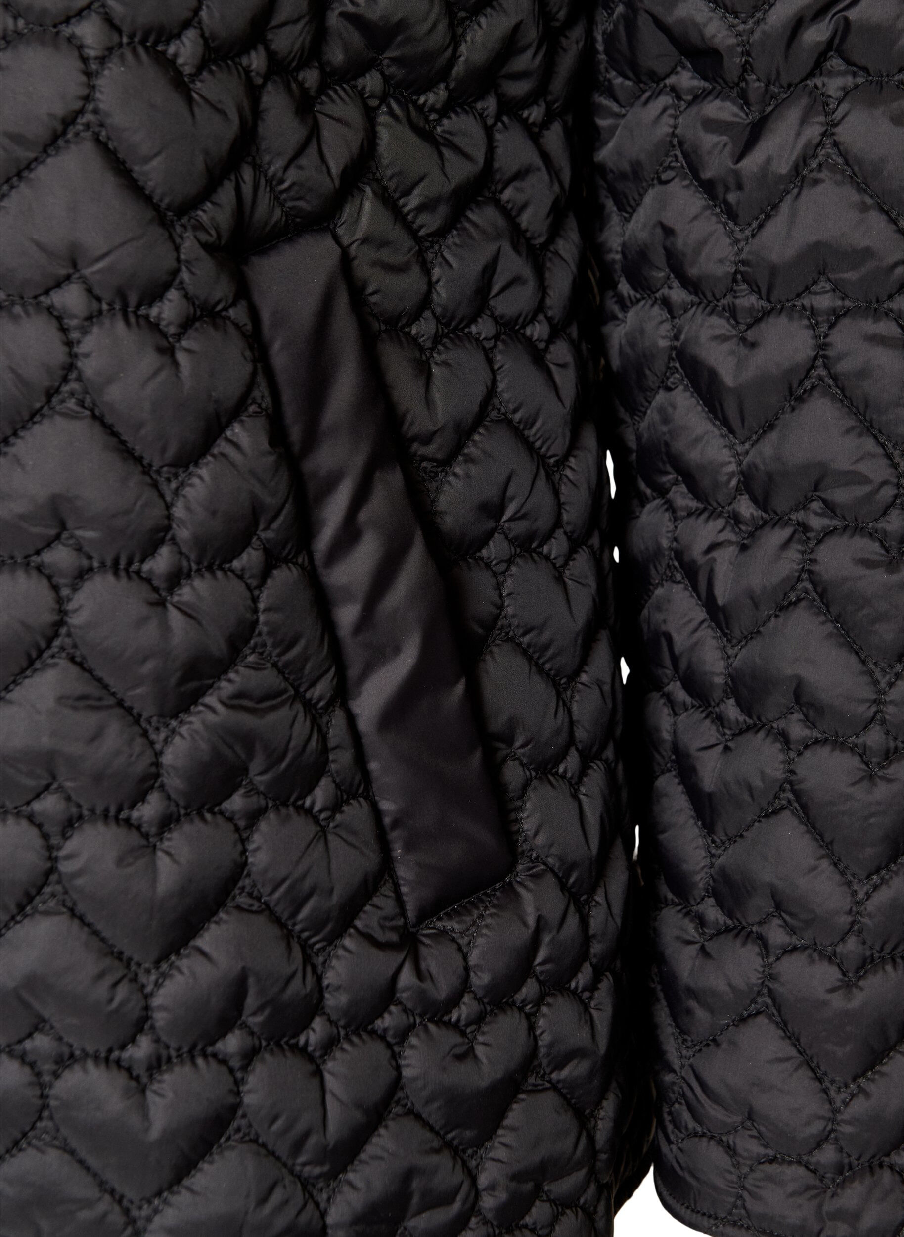 ZizziLet vatteret jakke med dekorativ quiltning, Sort, Packshot image number 3