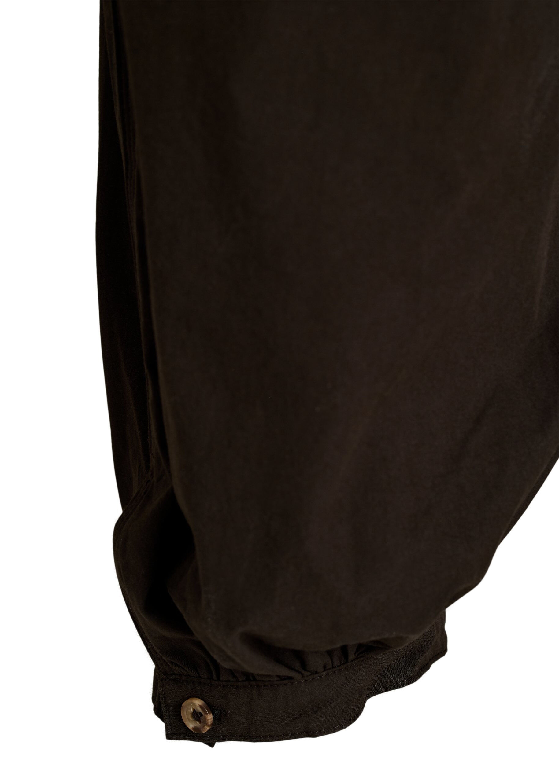 Zizzi Ballonbukser i bomuld med h&oslash;j talje, Brun, Packshot image number 3