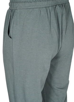 Løse sweatpants med lommer, Balsam Green Mel, Packshot image number 3