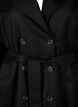 Kort trenchcoat med bælte, Sort, Packshot image number 2