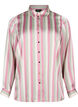 Stribet satinskjorte med krave, Rose Stripe, Packshot image number 0