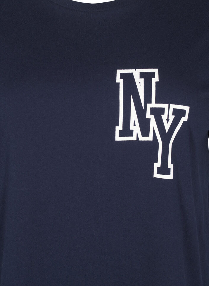 T-shirt i &oslash;kologisk bomuld med motiv, Night Sky Printet, Packshot image number 2