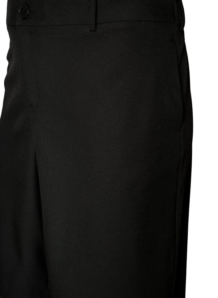 L&oslash;se bermudashorts med h&oslash;j talje, Sort, Packshot image number 2
