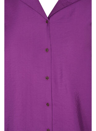 Viskose skjorte med smock, Grape Juice, Packshot image number 2