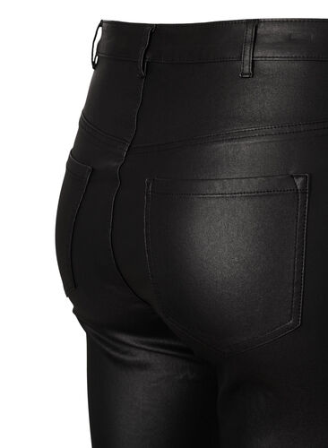 Coated Ellen jeans med bootcut, Black, Packshot image number 3