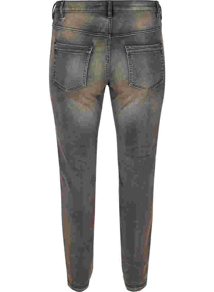 Slim fit Emily jeans med normal talje, Dark Grey Denim, Packshot image number 1