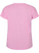 Kort&aelig;rmet t-shirt i bomuldsblanding, Lyser&oslash;d, Packshot image number 1