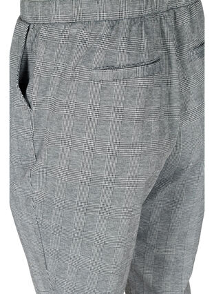 Ternede bukser med lommer, Black Check, Packshot image number 3