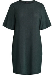 Kort kjole med glittermønster, Grøn
