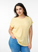 Kort&aelig;rmet t-shirt i bomuldsblanding, Gul, Model image number 0