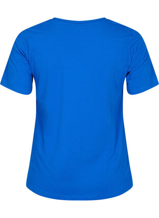 Ensfarvet basis t-shirt i bomuld, Skydiver, Packshot image number 1