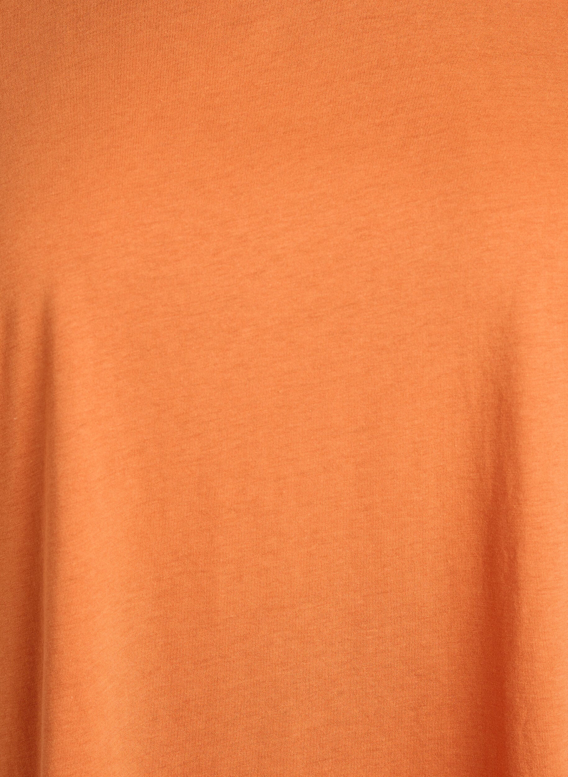 ZizziKort&aelig;rmet t-shirt i bomuldsblanding, Orange, Packshot image number 2