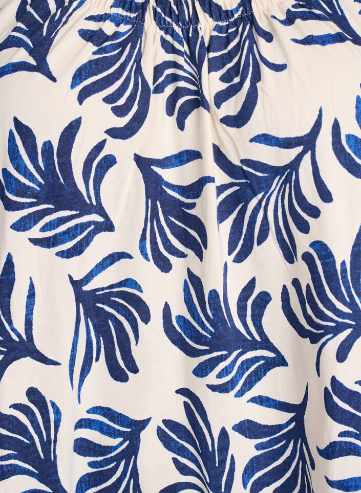 Knælang stropkjole i økologisk bomuld, Hvid, Packshot image number 2