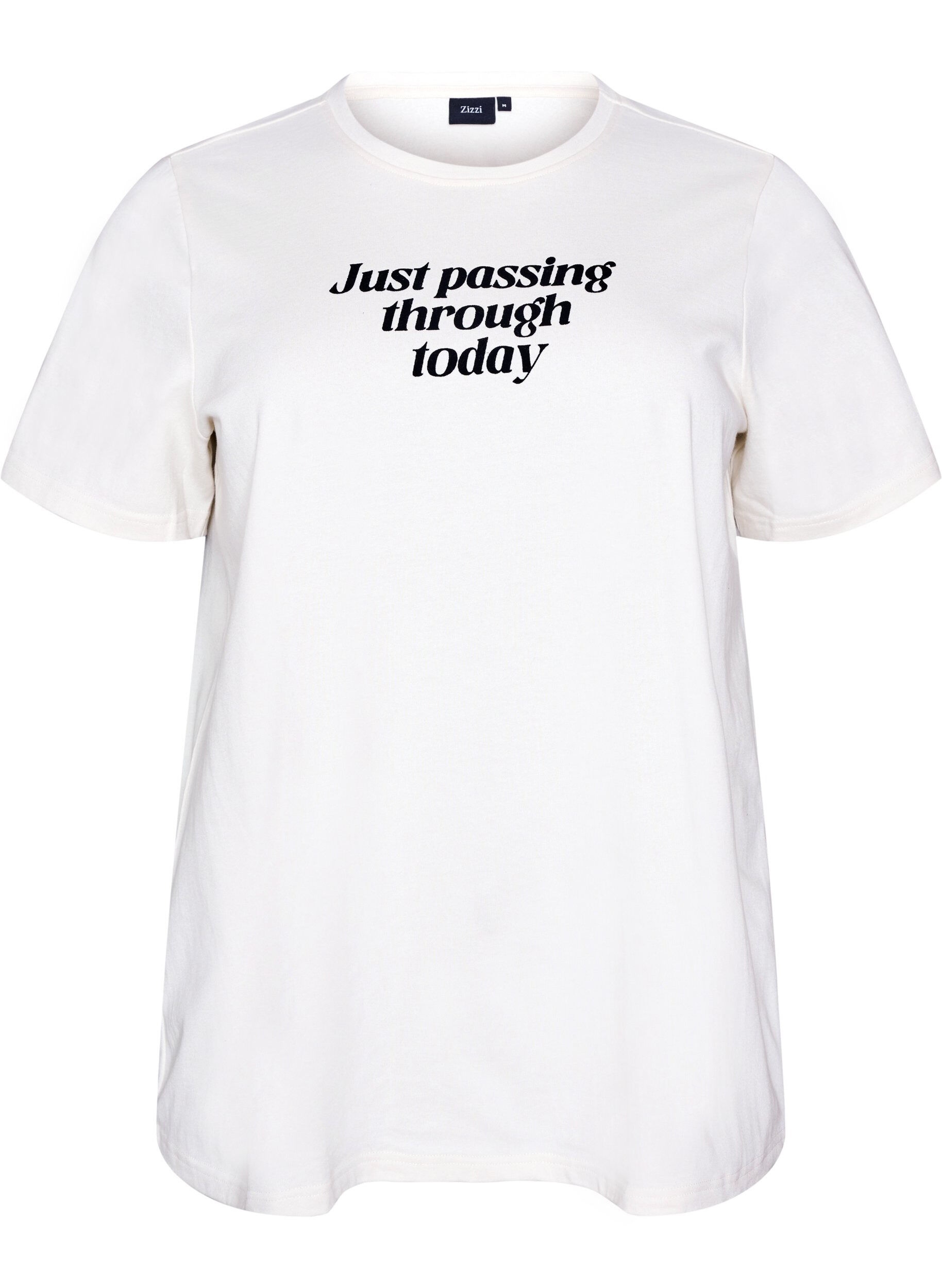 T-shirt i bomuld med tekstprint