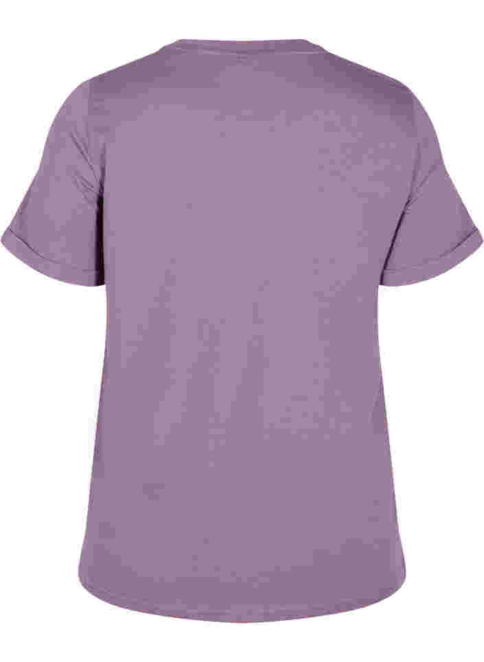 Basis t-shirt i bomuld, Vintage Violet, Packshot image number 1