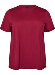 Basis t-shirt i bomuld med rund hals , R&oslash;d