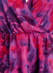 Blomstret chiffonbluse med korte &aelig;rmer, R&oslash;d, Packshot image number 2