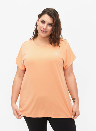 Kortærmet trænings t-shirt , Apricot Nectar, Model image number 0