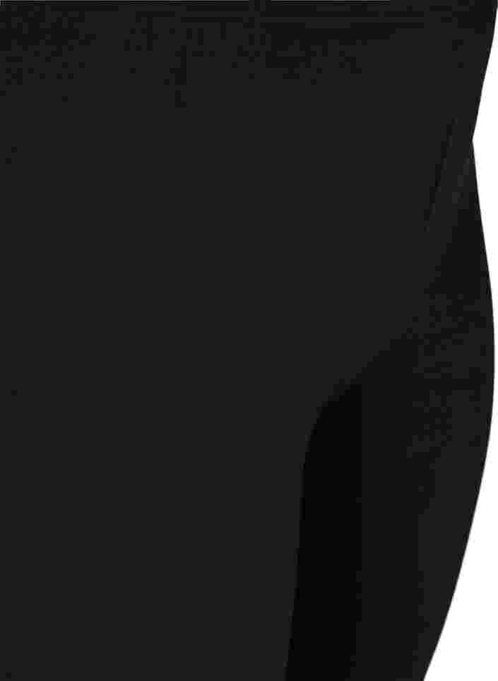Viskose leggings med trykknapper, Black, Packshot image number 2