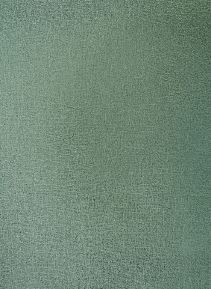 Bluse med V-udsk&aelig;ring og fl&aelig;ser, Gr&oslash;n, Packshot image number 2