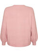 Cardigan i bl&oslash;d strik med guldfarvede knapper, Lyser&oslash;d, Packshot image number 1