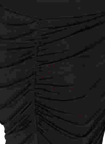 Tætsiddende nederdel i viskose, Black, Packshot image number 3