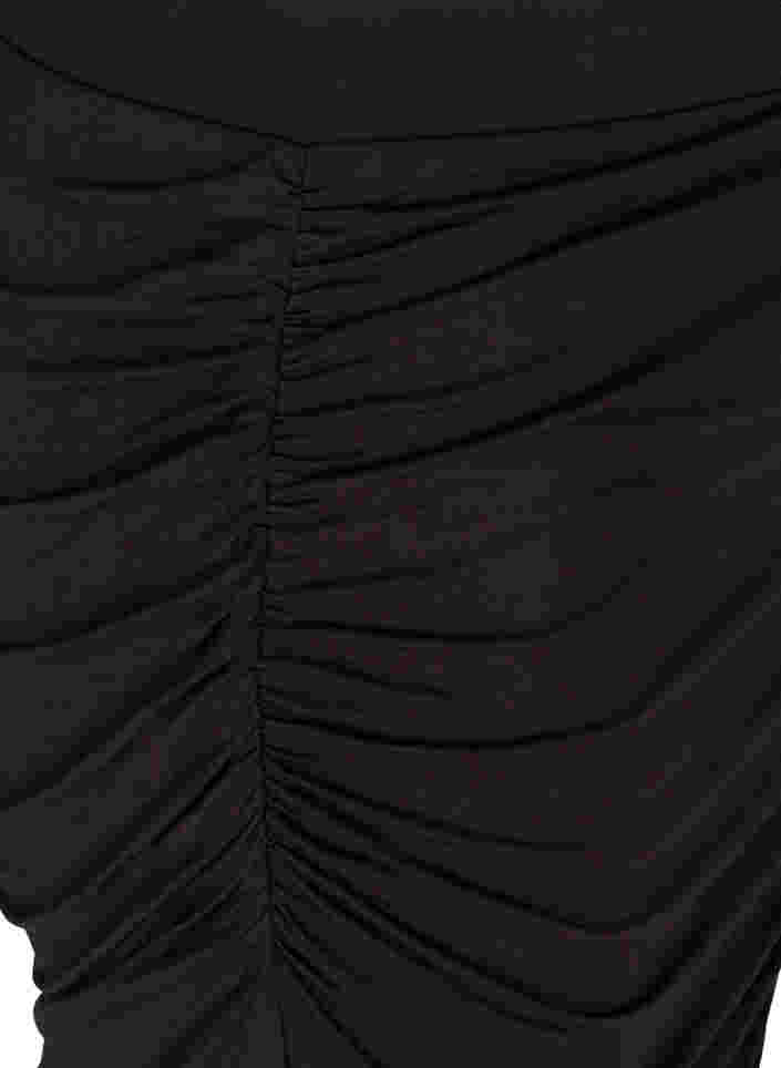 Tætsiddende nederdel i viskose, Black, Packshot image number 3