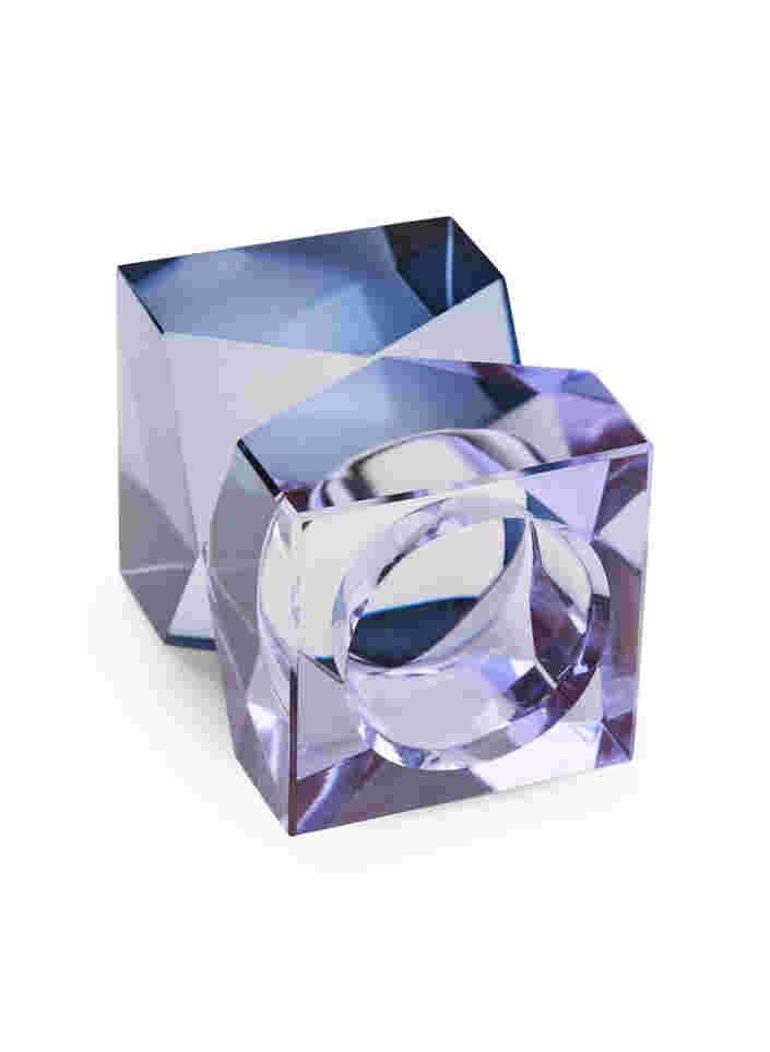 Lysestage i krystalglas, Blue, Packshot image number 1
