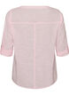 Skjortebluse i bomuld med v-udsk&aelig;ring, Lyser&oslash;d, Packshot image number 1