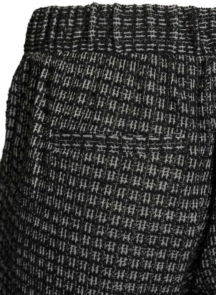 Løse shorts i bouclé med lommer, Sort, Packshot image number 3