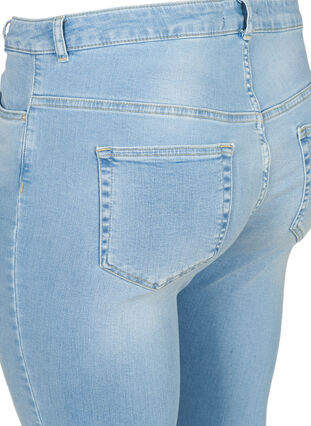 Super slim Amy jeans med høj talje, Light blue denim, Packshot image number 3