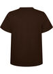 T-shirt i &oslash;kologisk bomuld med frontmotiv, Brun, Packshot image number 1
