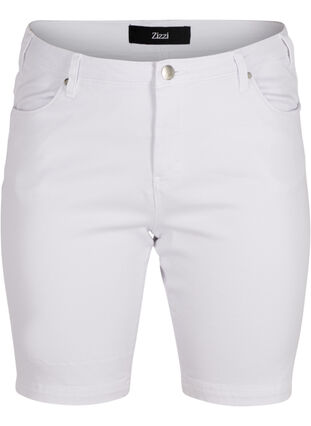 Slim fit Emily shorts med normal talje, Bright White, Packshot image number 0