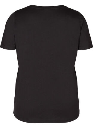 Kortærmet t-shirt med print, Black Flamingo, Packshot image number 1