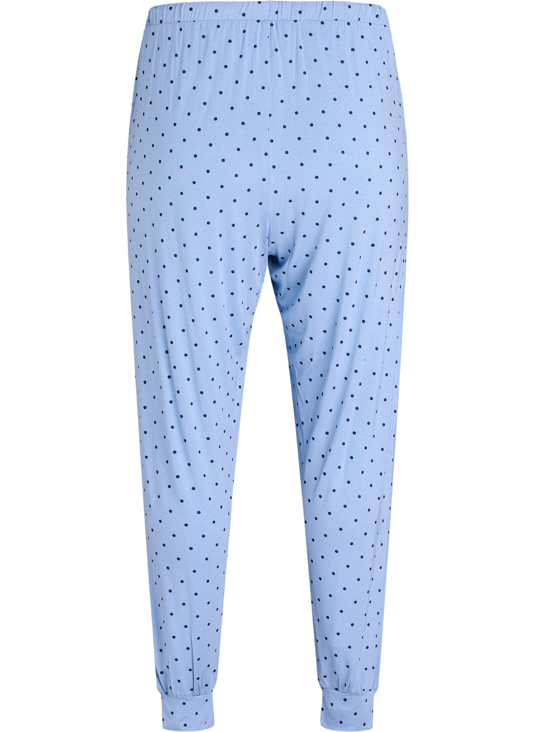 ZizziNatbukser i modal med h&oslash;j talje, Bl&aring;, Packshot image number 1