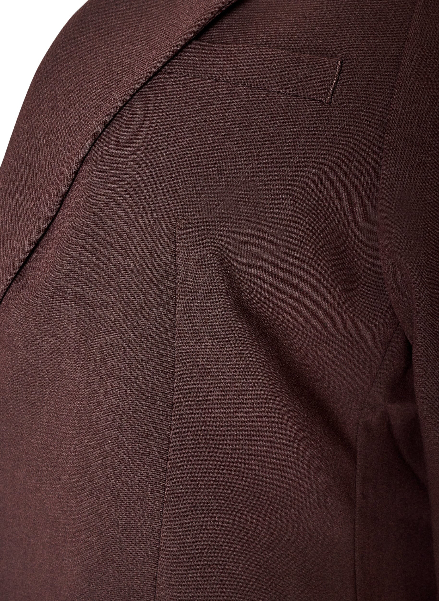 ZizziKlassisk blazer med enkel knaplukning, Brun, Packshot image number 4