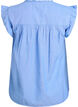 &AElig;rmel&oslash;s bluse i bomuld med fl&aelig;sekanter, Bl&aring;, Packshot image number 1
