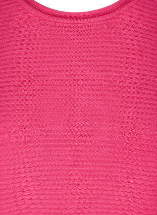 Strikbluse med rund halsudskæring, Hot Pink, Packshot image number 2