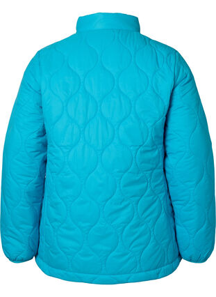 Quiltet jakke med lynlås og lommer , River Blue, Packshot image number 1