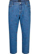 Mille mom fit jeans med broderi, Blå, Packshot image number 0