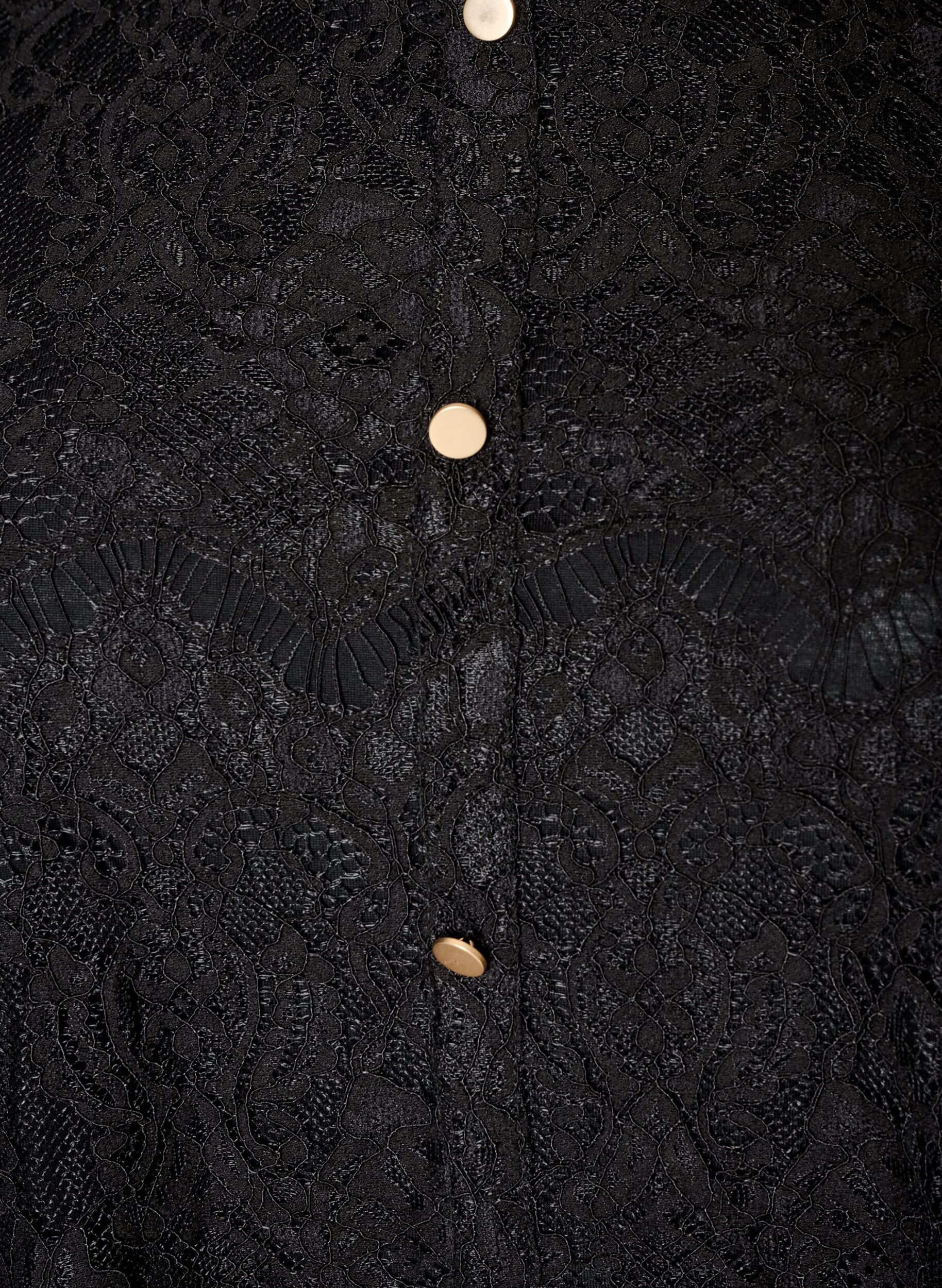 ZizziBlondebluse med dekorative knapper, Sort, Packshot image number 2