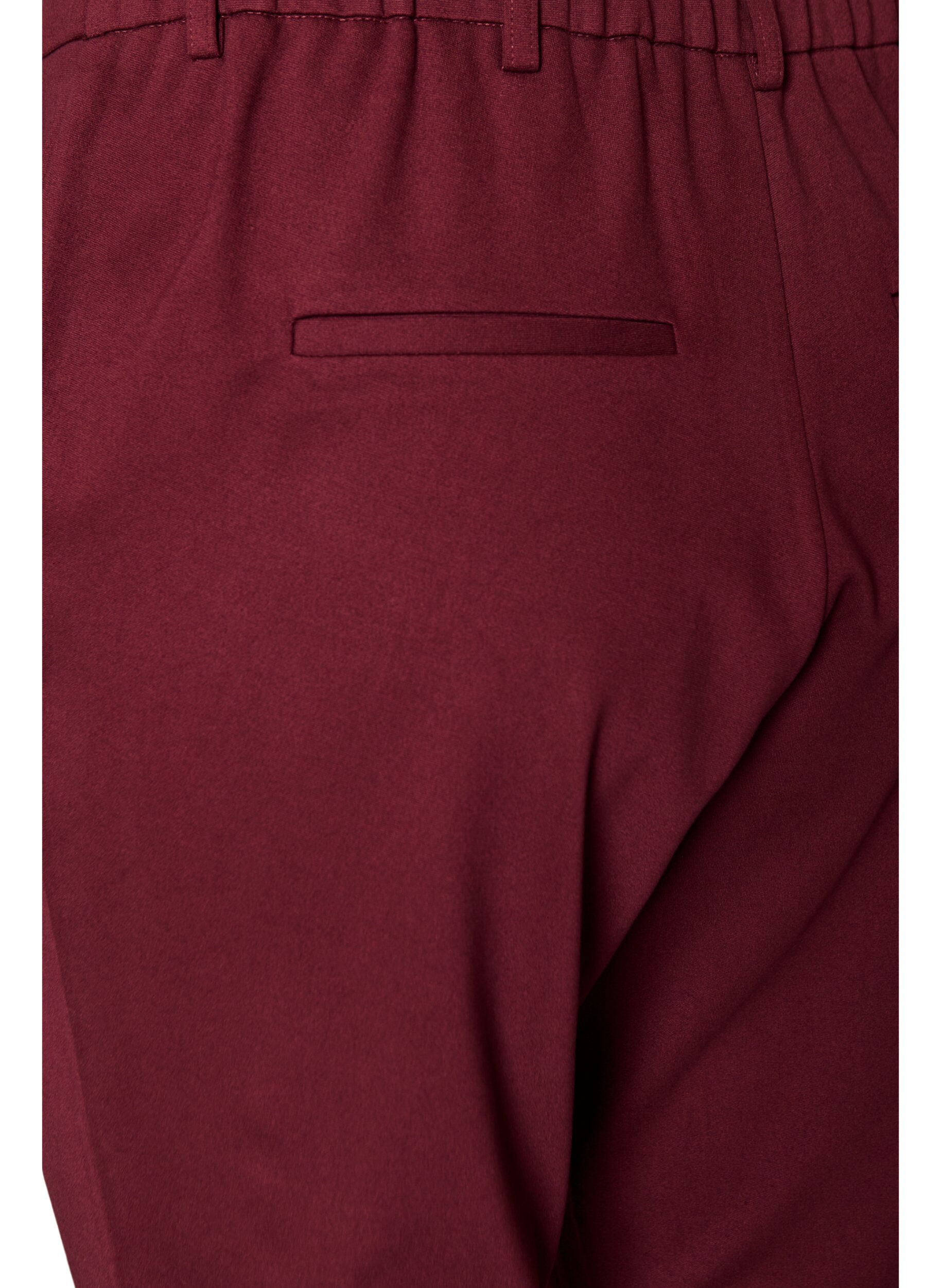 ZizziCropped Maddison bukser, R&oslash;d, Packshot image number 3