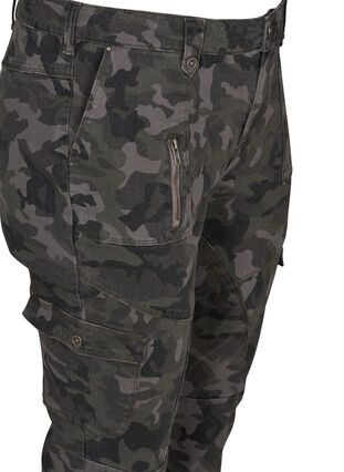 Cargo bukser med camouflage print, Camouflage, Packshot image number 2