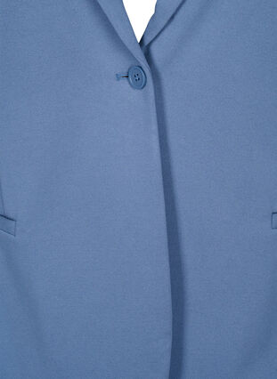 Enkel blazer med knaplukning, Moonlight Blue, Packshot image number 2