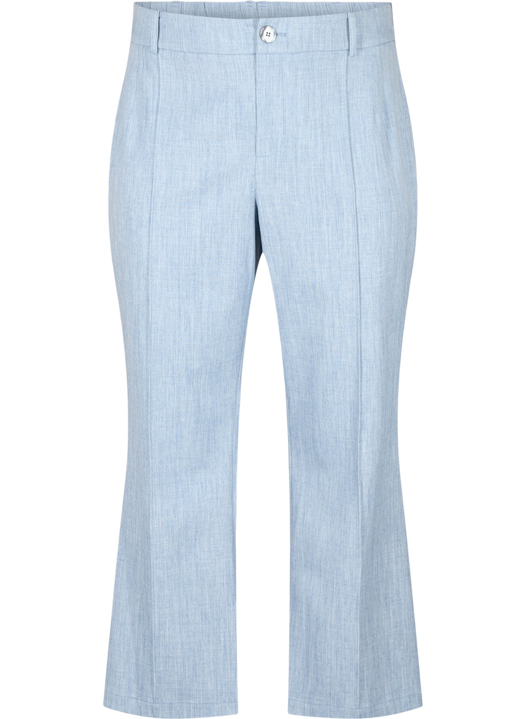 Zizzi Melerede bukser med elastik og knaplukning, Infinity , Packshot image number 0