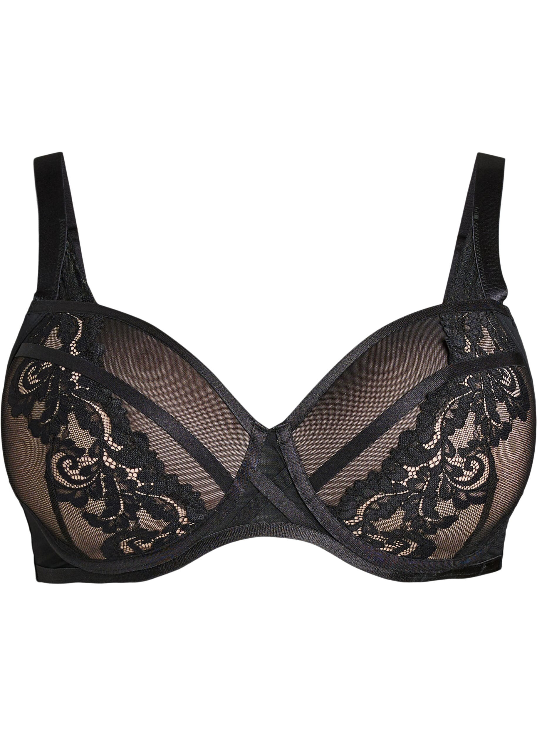 ZizziFormst&oslash;bt bh med b&oslash;jle og blomsterblonde, Sort, Packshot image number 0