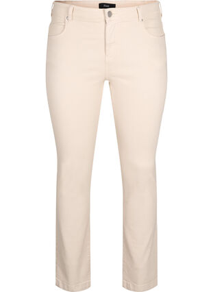 Slim fit Emily jeans med regulær talje, Oatmeal, Packshot image number 0