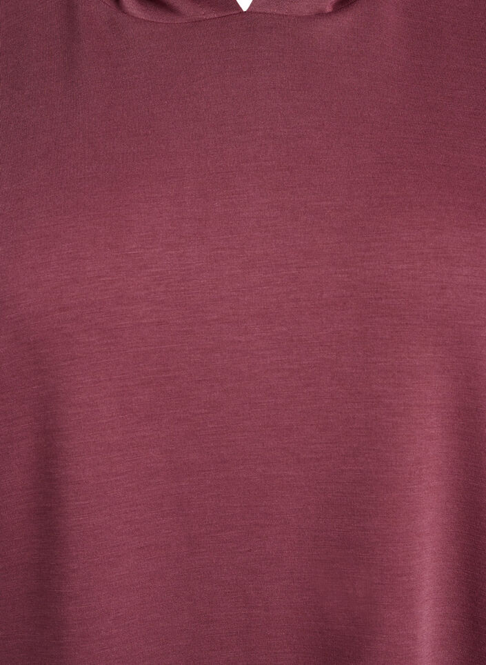 Kortærmet sweatkjole i modal-mix, Brun, Packshot image number 2