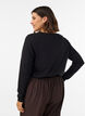 Lang&aelig;rmet basis T-shirt med rund hals, Sort, Model image number 2