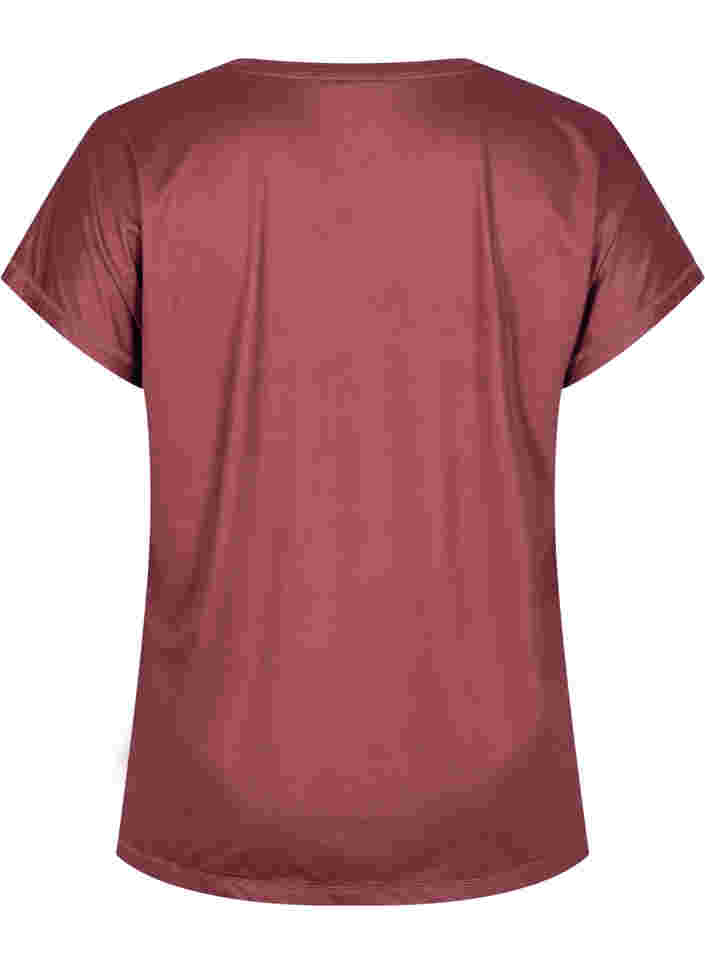Ensfarvet trænings t-shirt, Sable, Packshot image number 1